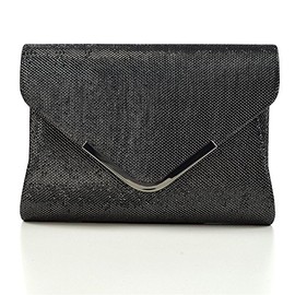 ESSEX GLAM Womens Clutch Glitter Bag Envelope Bridal Bridesmaid Prom Party Evening Handbag