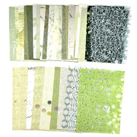 Textured Scrapbook Paper Mesh Fabric - Junk Journal Supplies Assorted Set 51 Sheets Mixed Scrapbooking Materials Boho Cardstock Aesthetic Decoupage Paper for Crafts
