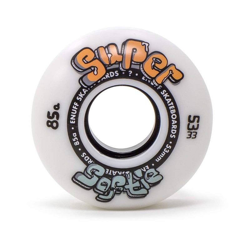ENUFF Skateboards Super Softie Wheels, Unisex Adult Wheels, White (White),