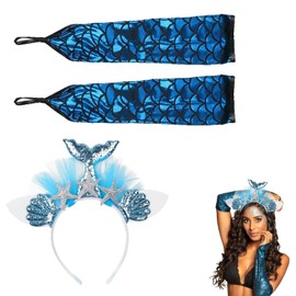 Impressive Mermaid Headpiece and Headband for Women and Young Women - Fairytale Mermaid Costume Accessory with XXL Charm - Perfect Hair Accessory for Mermaid Costume