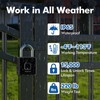 Keylesslife Fingerprint Padlock with Code,Combination Padlock Gym Locker Lock,Smart Padlock
