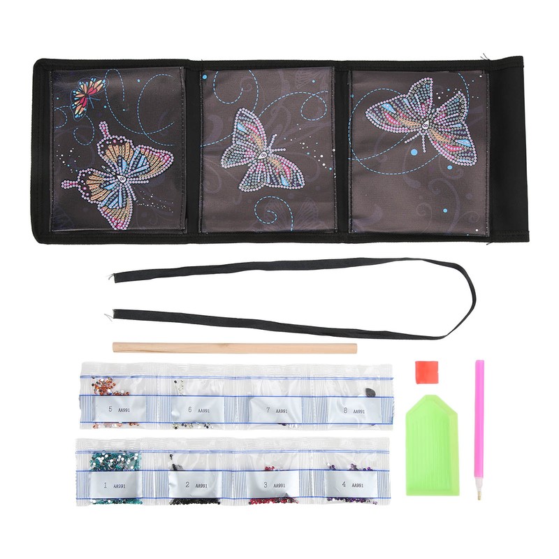 Wall Hanging Storage Bag DIY Diamond Printed Butterflies Storage Bag