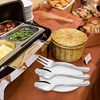 65-Piece Silverware Set with Serving Utensils, HaWare Stainless Steel Flatware