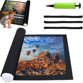 Puzzle Mat with Roll Function, Puzzle Mat for up to 1500 Pieces, Portable Puzzle Mat for Jigsaw Puzzle, Practical Accessory for Storage and Transport, Rug for Puzzle Fans