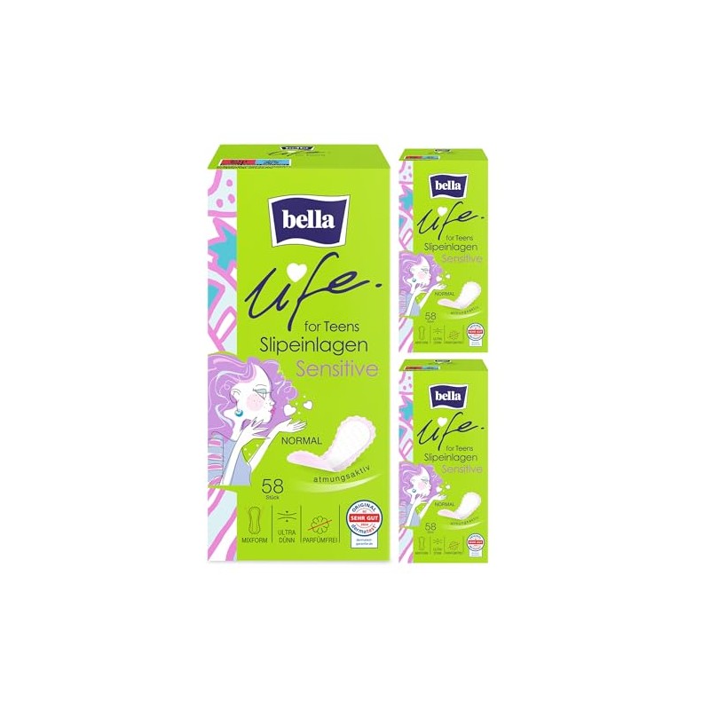 bella Life for Teens Pantiliners Normal Pack of 174 (3