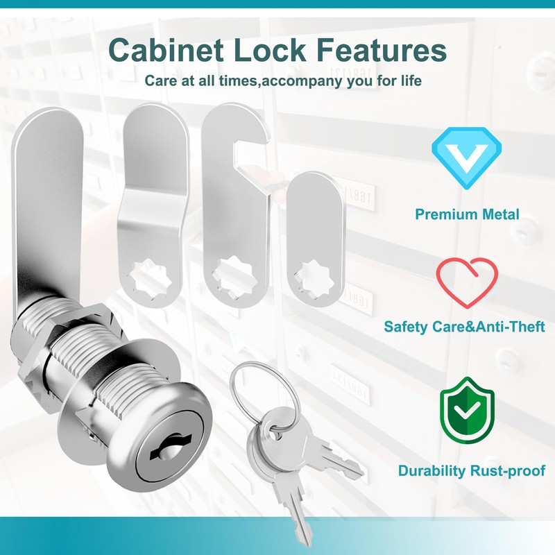 Ymtzfu Cabinet Locks with Keys, Cam Locks Keyed Alike, Mailbox