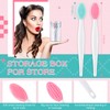 24 Cepillo de Labios Exfoliante de Silicona con Envase, Depurador