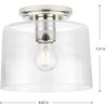 Adley Collection 1-Light Clear Glass New Traditional Flush Mount Light