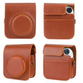 Risou Mini 12 Camera Accessories Bundles Compatible with Instax Mini 12. - Kit Includes: Camera Case/Photo Album/Filters/Wall Hanging Frames/Stickers/Pen(12 in 1) (Brown)