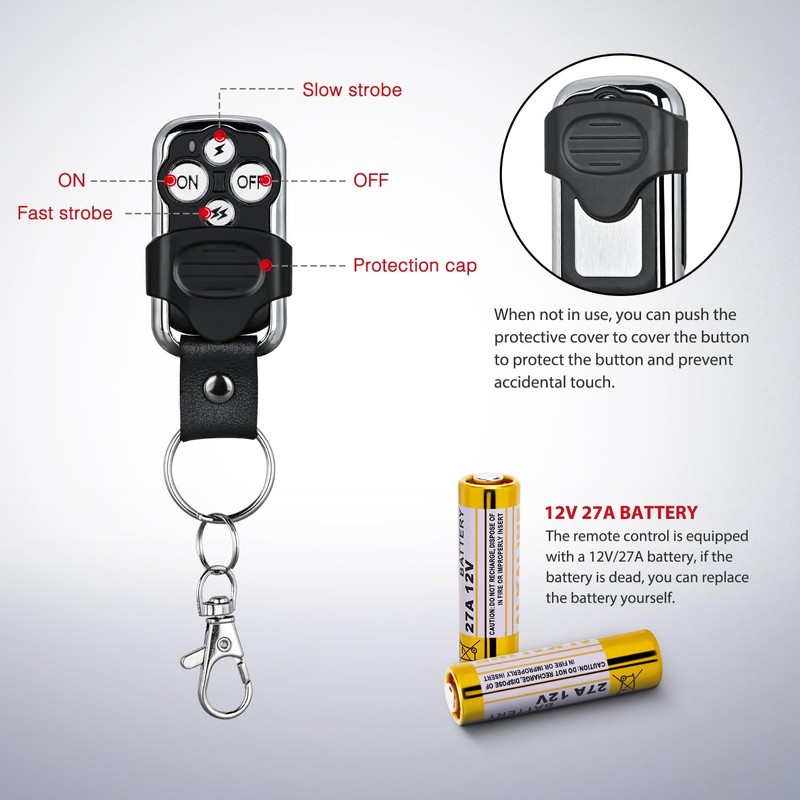 Nilight Remote Wiring Harness for LED Light Bar Wireless Strobe