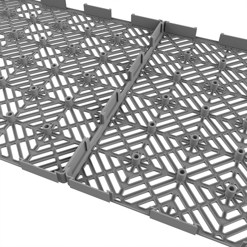 Pure Garden 50-LG1169 Gray Interlocking Patio and Deck Tiles Set