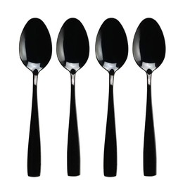 Neadas Black Stainless Steel Table Spoons - Stainless Steel Spoons - Pack of 12