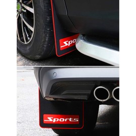 YUNM 4 pcs Car Rubber Mudguard Mud Flaps Splash Guards Rubber Mudguard for Sports Mud Flaps Guards Splash Front and Rear Universal (Sports)