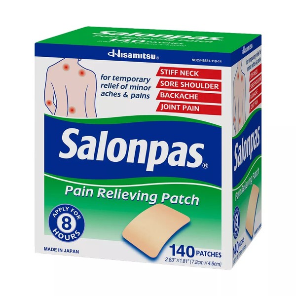 SALONPAS 140 Pain Relieving Patches external Arthritis Back Relief NEW!