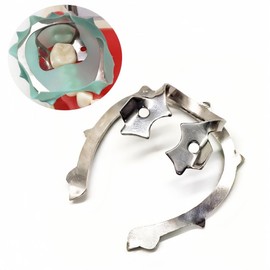 1 Piece Dental Clip Rubber Dam Clamps Clip with Bracket Holder Dental Restoration Rubber Dam Barrier Clips Stainless Steel (1 Piece for Molar)