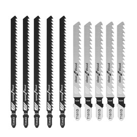 Reciprocating Saw Blades, Pack of 10 Saw Blades, Reciprocating Saw Blades for Aerated Concrete, Wood, Metal, Brick, Concrete, Compatible with Common Reciprocating Saws