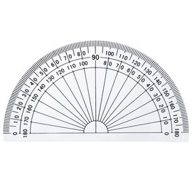 Plastic Protractor for Angle Measurement Student Math 180 Degrees, 4 Inches, Clear, 10 Pack