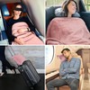 Bocguy Travel Blanket, Ultralight, 2-in-1 Transformation Pillow, Travel Blanket, Travel