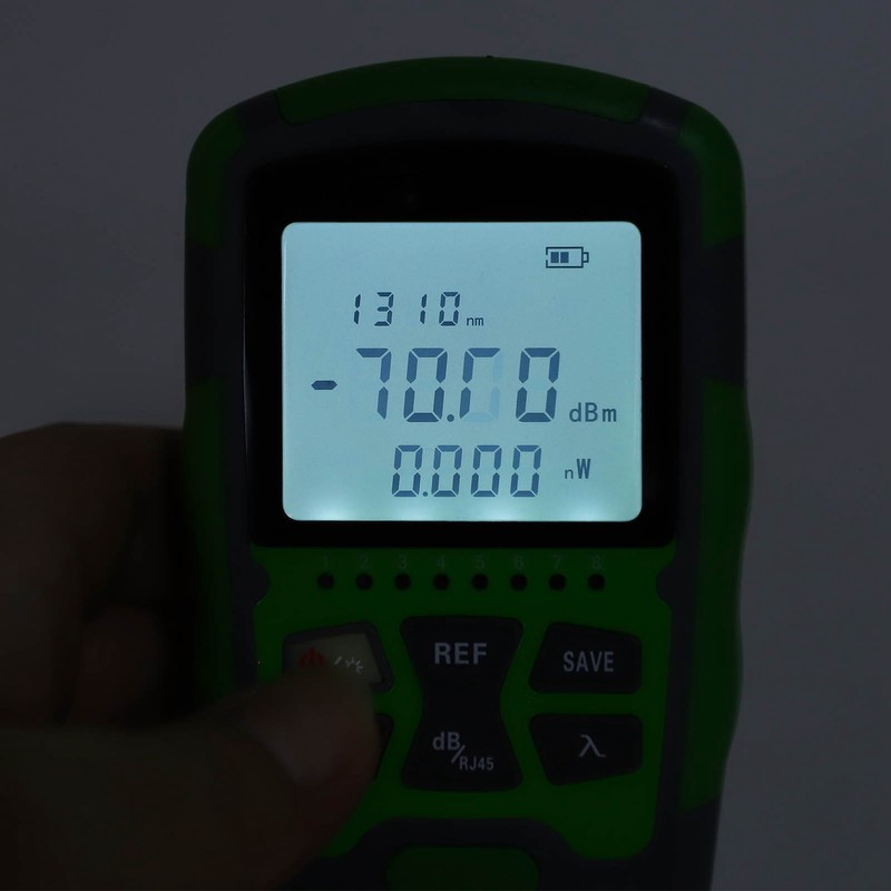 Optical Fiber Power Meter ‑70~+10dbm Digital Display Optic Cable Tester