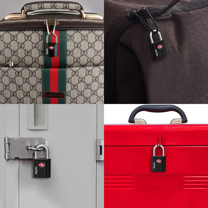 TSA Lock [4 Keys] Diyife Padlock for Small Suitcases, Bag