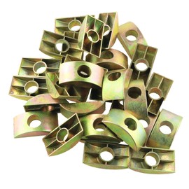 RLECS 30pcs M8 Half Moon Nuts Furniture Connectors Fittings Washer Gasket Spacer Hardware Accessories for Furniture Connecting