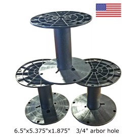 REEL OPTIONS 15 Black Plastic Spool Cable Wire Reel 6 1/2 " Dia x 5.375" H with 3/4 ARBOR