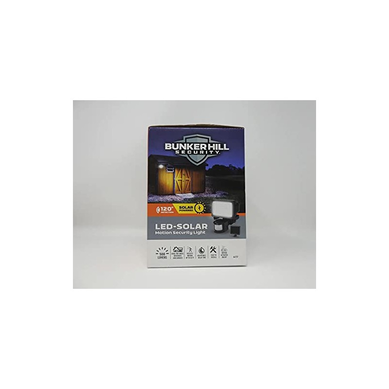 Bunker Hill Security Hill 500lm LED Solar Security Light, Black