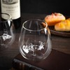 Stemless Wine Glass with Shark Inside, 16 OZ Large Capacity