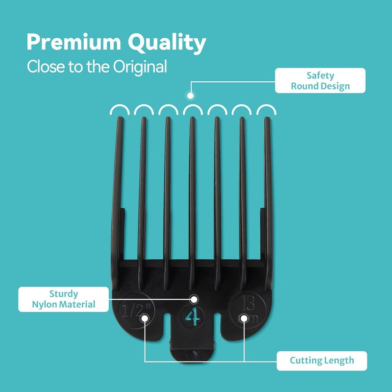 Clipper Guards Set Compatible with Most Wahl Clippers, Clipper Guides