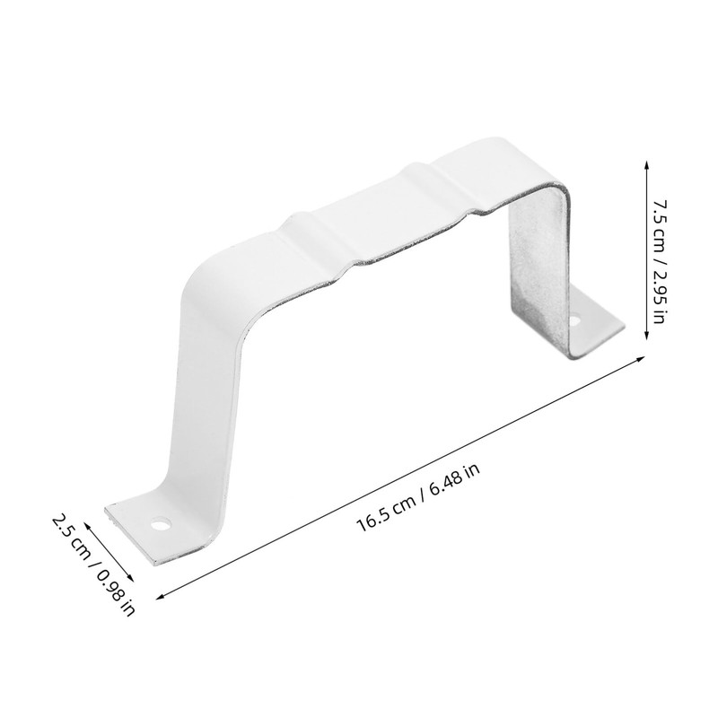 Generic Aluminum Downspout Strap Positioner with Screws 6.49X2.95X0.98In Gutter Drainage