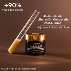 Apivita Queen Bee Crema Regeneradora Antiedad Absoluto 50ml - Textura Ligera - Hidratante facial con jalea real, propóleo y miel - Arrugas, Firmeza, Contorno facial elevado, Volumen, Manchas