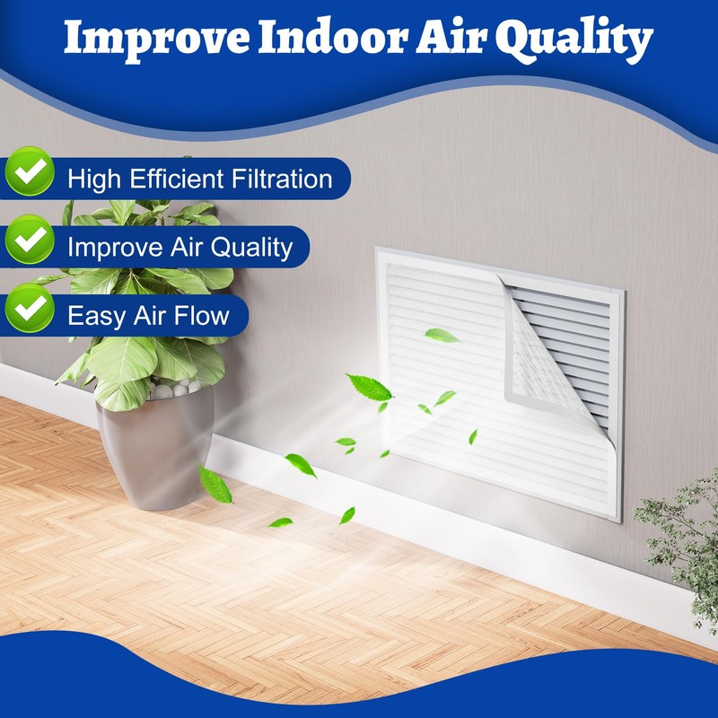 Wintcomfort Air Vent Filter Kit, 39"x39" Cut to Fit Micro