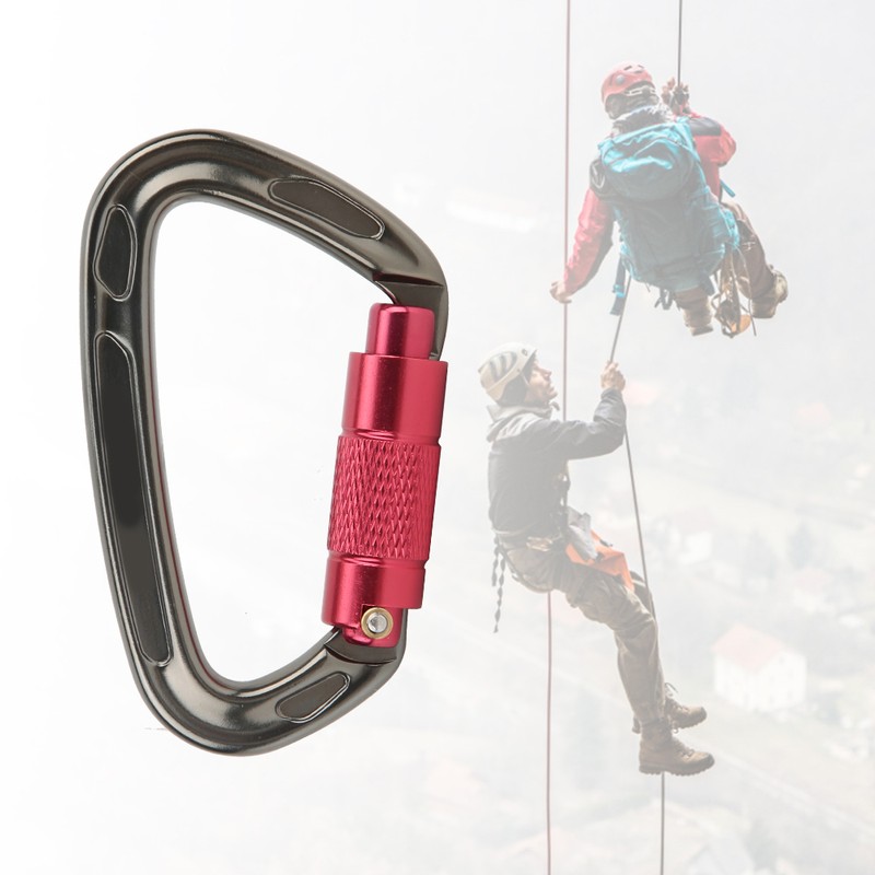 7075 Aviation Aluminum Master Lock Carabiner D Ring Safety Buckle