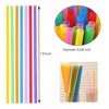 200-500 Pcs Colorful Disposable Drinking Plastic Straws.(7.87 inch Length, 0.236