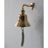 Glocke Messing poliert Schiffsglocke Ø ca. 10cm 440g Gravur TITANIC