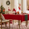Home Brilliant Red Table Cloth for 6 to 8 Seats