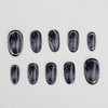 Black Barcode [Handmade Nail Tips] Emily Nail - Short Almond