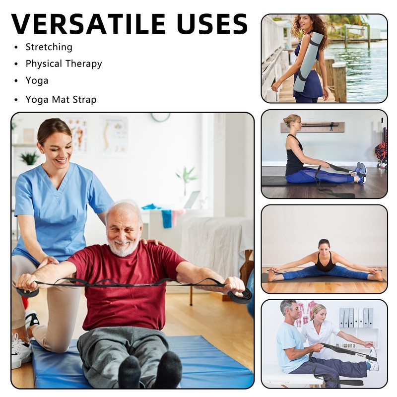 Stretching Strap Yoga Strap Physical Therapy for Home Workout, 10