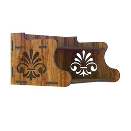 Generic Beautiful Small Wooden Home and Office Temple/Pooja Mandir Pooja ghar/Wall Mounted Hanging Puja Temple Wood (15 CM /6 INCHES) DIY(Do-It-Yourself).