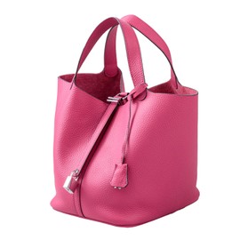 Imai Bag RENNES-M Cube Bag, Genuine Leather, Women's Handbag, Cube Bag, Cowhide Leather, Cube-Shaped Bucket Bag, Bucket Type, PM GM, MM Brand, Mother's Day, pink, (rose pink)