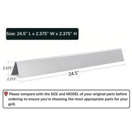 Leship 24.5" Flavorizer Bars Replace for Weber 7539 7540, Weber Genesis 300 Series, Genesis E-310 E-320 E-330 S310 S320 Grill (with Side-Mounted Control), Durable 304 Stainless Steel