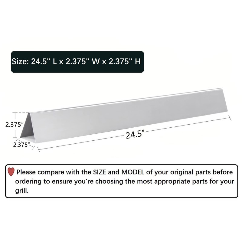 Leship 24.5" Flavorizer Bars Replace for Weber 7539 7540, Weber