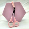 Pink Eyebrow Grooming Scissors with Built-in Comb (1PC) Self-Grooming 5ea