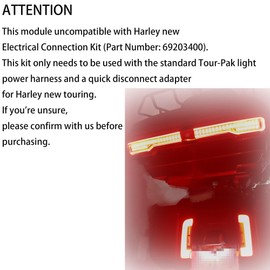 Trybee LED King Tour-Pak Light Brake Function Active for Harley 2023.5-Later CVO,2024-later Street Glide,Road Glide,CVO Road Glide ST add OEM Tour Pack Light Bar,Part Number:67801128,67801129