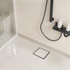 EBYTE Square Shower Drain, 6 Inch Black 304 Stainless Steel