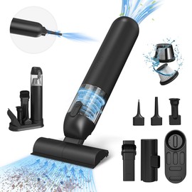 HONKASU Handheld Car Vacuum Cleaner Cordless with Brushless Motor High Power Vacuum Cleaner & Air Duster & Inflating 3 in 1 Keyboard Vacuum Mini Vacuum Cleaner for Car Home Pet-with Charging Dock