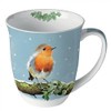 Ambiente Cup Winter Robin, Height Approx. 10.5 cm, Diameter Approx.