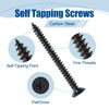 ANCHOREASE M4×12mm Wood Screw 400Pcs, Black Carbon Steel Self Tapping