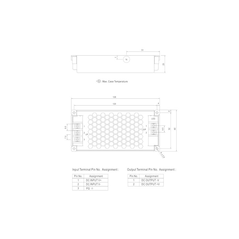WITTKOWARE RSD-60G-24 DC/DC Converter with 1U Metal Housing and Screw