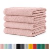Pack of 4 Terry Towel Hand Towels, 50 x 100